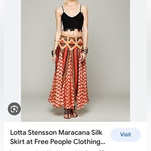 ISO Lorna Stensson Free People Maracana Silk Skirt. Size 0,2,4